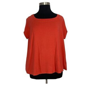 ModCloth 3X Watermelon Red Short Sleeve Top T-Shirt Retro 50s